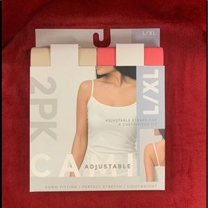 Cami 2-PK. L/XL Tan/Pink NEW!